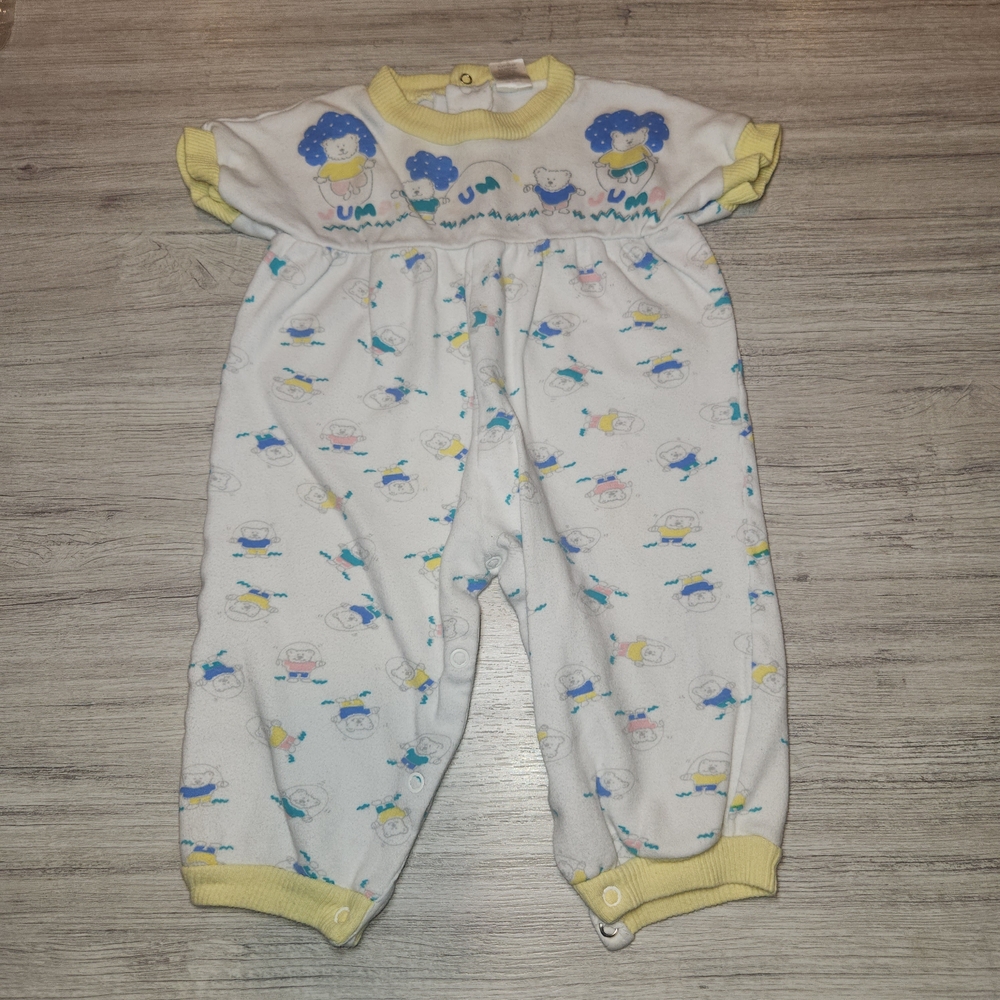 Vintage Oneitas Kids One Piece Romper Short Sleeve Baby Romper Size 18 Months B1
